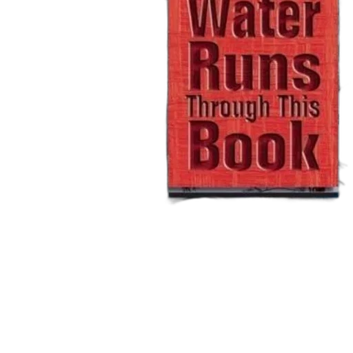 book, cover, red, square, says, water, runs, through transparent PNG cut-out