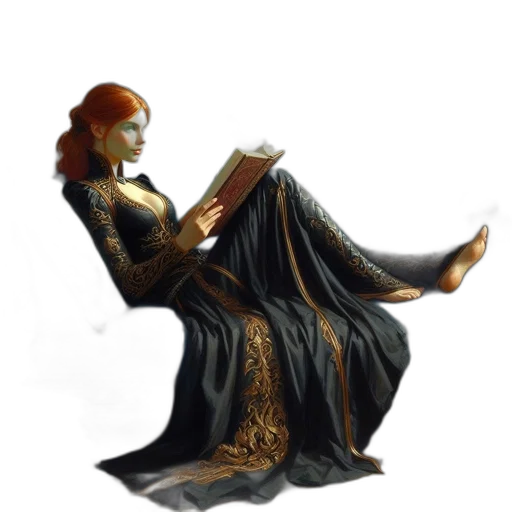 dress, jewelry, staff, fantasy art, concept art, comic book art, pixel art, fire transparent PNG cut-out