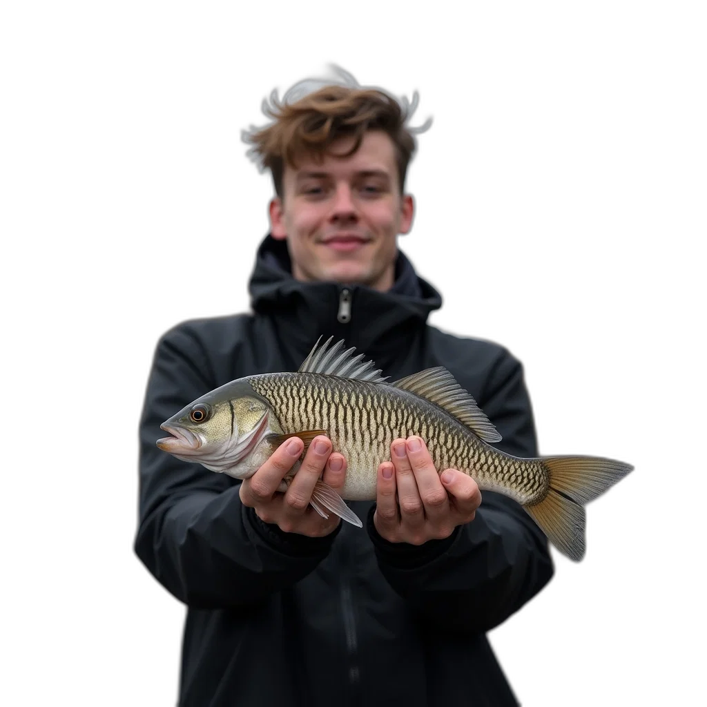 animal, creature, jacket, staff, underwater, young, man, holding transparent PNG cut-out