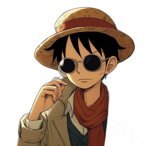 hat, staff, jacket, anime, cartoon, concept art, comic book art, red transparent PNG cut-out