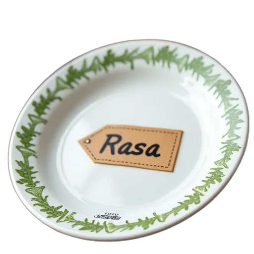 food, jewelry, photorealistic, white, plate, green, grass, pattern transparent PNG cut-out