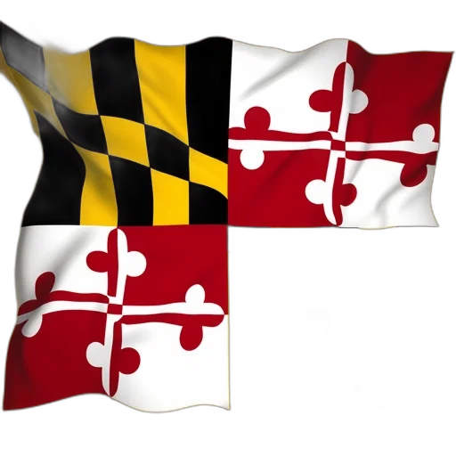 crown, maryland, flag, border, black, yellow, stripes transparent PNG cut-out