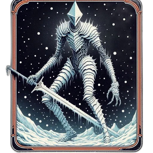 sword, creature, robot, staff, fantasy art, concept art, comic book art, pixel art transparent PNG cut-out