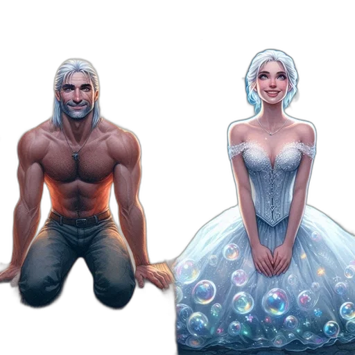 dress, concept art, fantasy art, comic book art, pixel art, underwater, outer space, snow transparent PNG cut-out