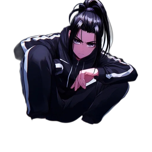 jacket, creature, staff, animal, anime, concept art, pixel art, cyberpunk transparent PNG cut-out