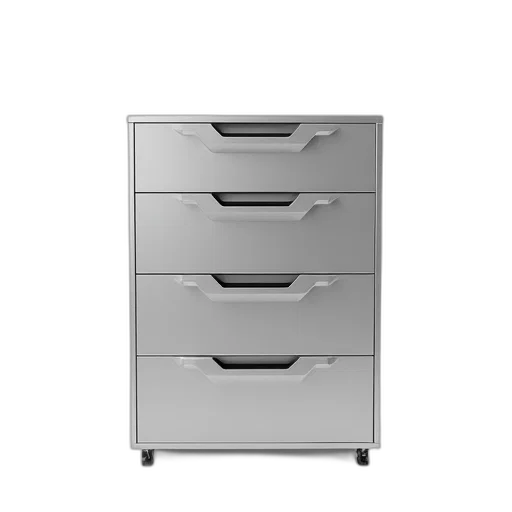 furniture, 3d render, photorealistic, monochrome, sleek, modern, metal, filing transparent PNG cut-out
