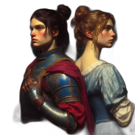 sword, face, crown, concept art, fantasy art, oil painting, photorealistic, blue transparent PNG cut-out