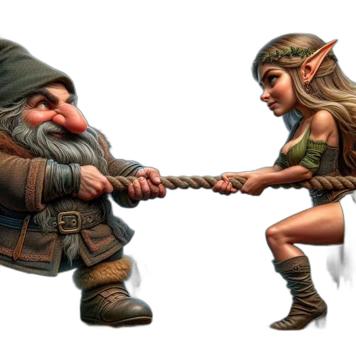 sword, staff, weapon, fantasy art, concept art, 3d render, dwarf, brown transparent PNG cut-out