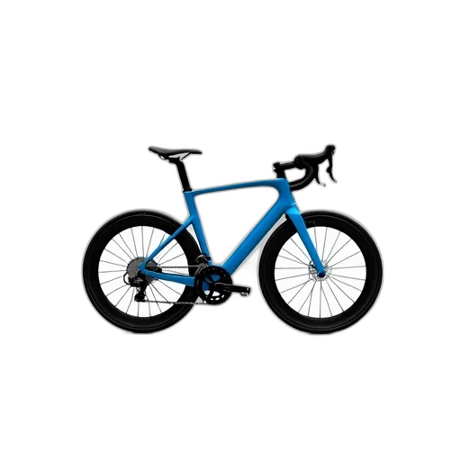 3d render, blue, sleek, black, modern, road, bike, carbon transparent PNG cut-out