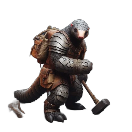 creature, dragon, animal, weapon, concept art, 3d render, fantasy art, pixel art transparent PNG cut-out