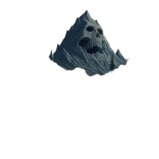 mask, face, creature, animal, 3d render, concept art, pixel art, photorealistic transparent PNG cut-out