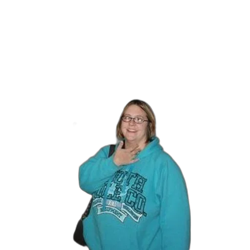 jacket, staff, dress, jewelry, blue, person, wearing, sweatshirt transparent PNG cut-out