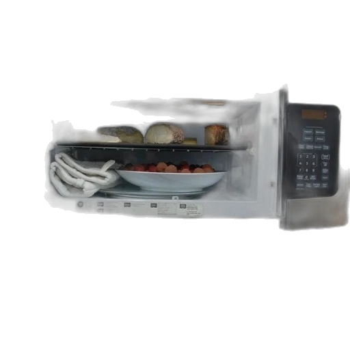 food, microwave, oven, various, items, inside, including, bread transparent PNG cut-out