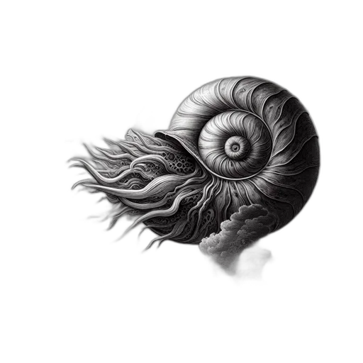 creature, hair, animal, dragon, pencil sketch, fantasy art, concept art, photorealistic transparent PNG cut-out