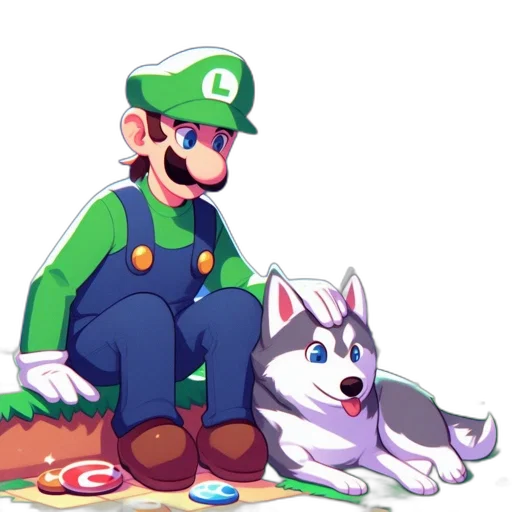 animal, creature, staff, pixel art, concept art, watercolor, cartoon, green transparent PNG cut-out