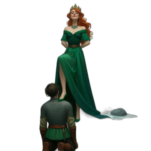 dress, crown, concept art, fantasy art, pixel art, 3d render, underwater, fire transparent PNG cut-out