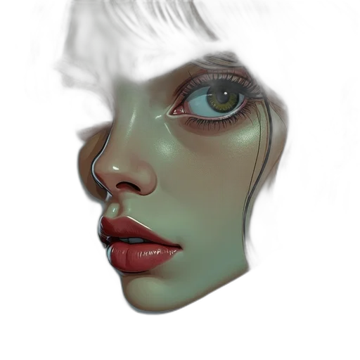 face, mask, creature, robot, photorealistic, concept art, fantasy art, watercolor transparent PNG cut-out