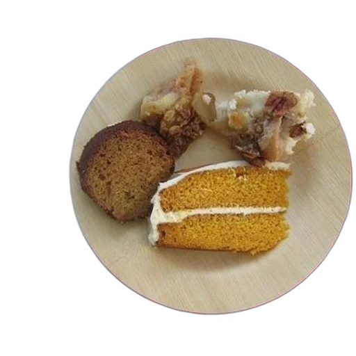 food, golden, wooden, plate, slice, carrot, cake, piece transparent PNG cut-out