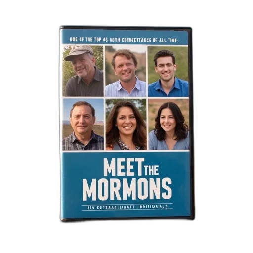 cover, dvd, meet, mormons, features, collage, six, individuals transparent PNG cut-out