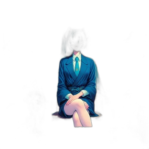 mask, dress, robot, face, pixel art, concept art, vaporwave, anime transparent PNG cut-out