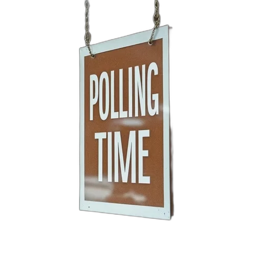 window, signs, showing, polling, time transparent PNG cut-out