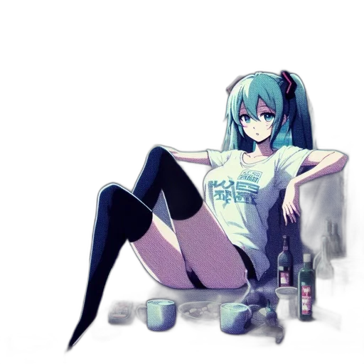 robot, furniture, weapon, dress, anime, pixel art, cyberpunk, vaporwave transparent PNG cut-out