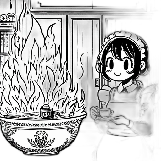 food, crown, cartoon, anime, concept art, pencil sketch, fire, underwater transparent PNG cut-out