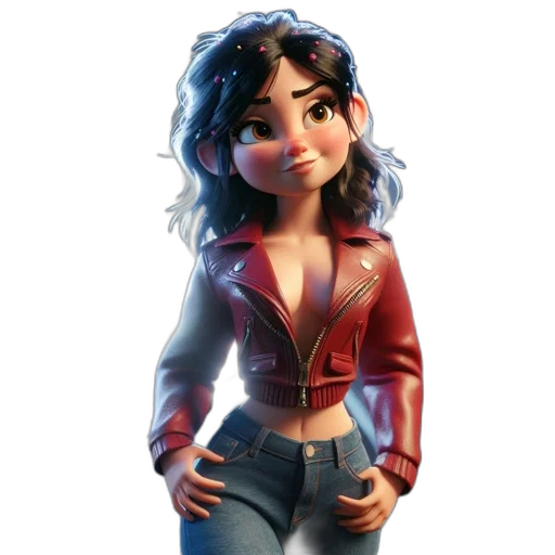 jacket, staff, concept art, cartoon, comic book art, fantasy art, animated, woman transparent PNG cut-out