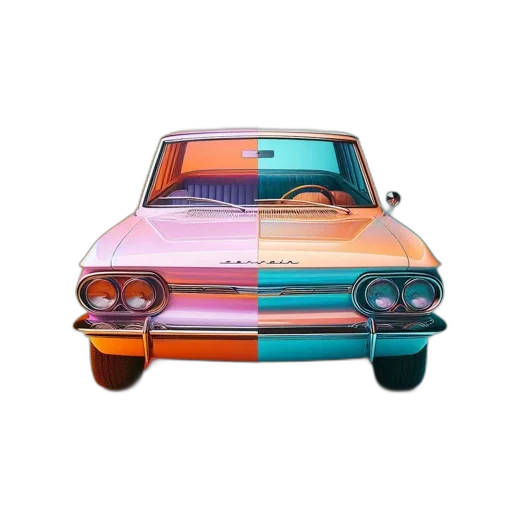 car, dress, weapon, animal, vaporwave, 3d render, photorealistic, concept art transparent PNG cut-out