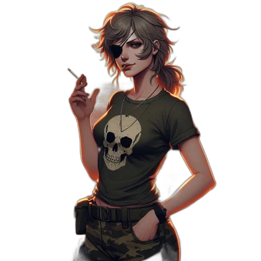 staff, weapon, jacket, mask, pixel art, concept art, cyberpunk, fantasy art transparent PNG cut-out