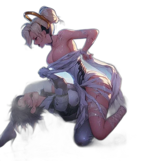 creature, dress, dragon, weapon, concept art, fantasy art, watercolor, anime transparent PNG cut-out