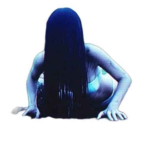 hair, creature, dress, mask, concept art, 3d render, pixel art, comic book art transparent PNG cut-out