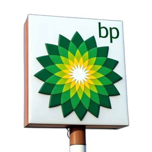 large, stylized, green, yellow, logo, displayed, sign, against transparent PNG cut-out