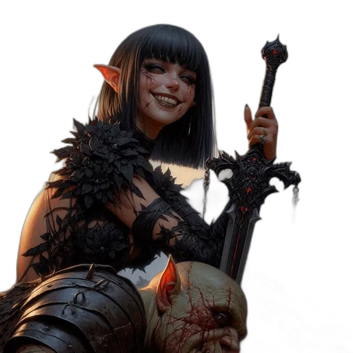 staff, weapon, sword, face, fantasy art, concept art, photorealistic, 3d render transparent PNG cut-out