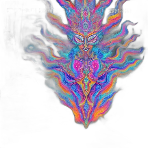 dragon, mask, crown, face, fantasy art, concept art, watercolor, anime transparent PNG cut-out