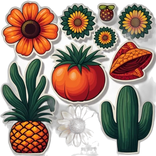 food, flower, crown, jewelry, photorealistic, concept art, pixel art, watercolor transparent PNG cut-out