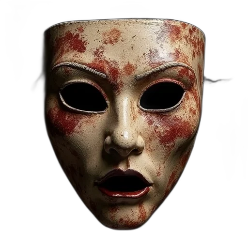 mask, face, hat, creature, 3d render, photorealistic, concept art, fantasy art transparent PNG cut-out