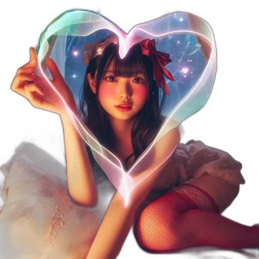 fantasy art, concept art, photorealistic, anime, underwater, outer space, red, young transparent PNG cut-out