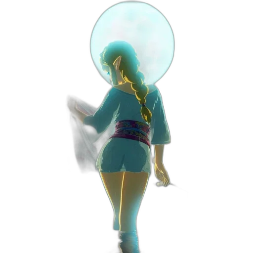 hat, umbrella, staff, dress, concept art, 3d render, vaporwave, fantasy art transparent PNG cut-out