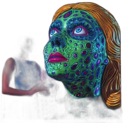 mask, face, creature, robot, concept art, photorealistic, 3d render, fantasy art transparent PNG cut-out