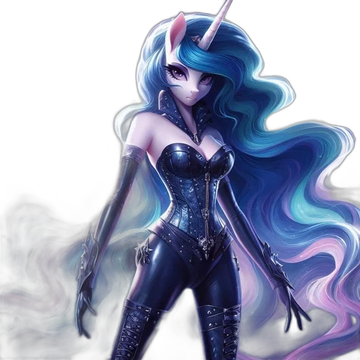 dress, staff, fantasy art, concept art, comic book art, anime, blue, dark transparent PNG cut-out