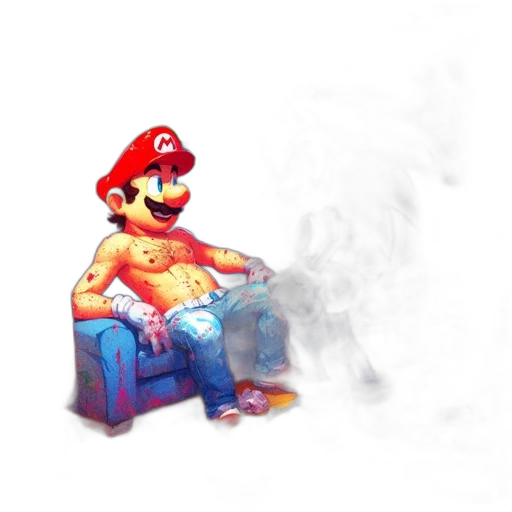 animal, creature, concept art, 3d render, pixel art, vaporwave, fire, red transparent PNG cut-out