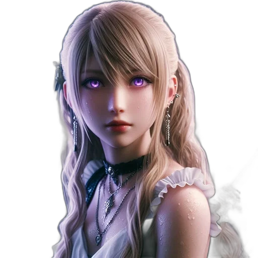 face, fantasy art, photorealistic, concept art, anime, dark, pastel, monochrome transparent PNG cut-out
