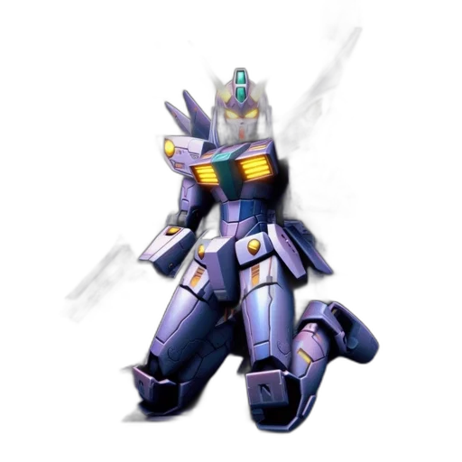 robot, weapon, staff, concept art, 3d render, pixel art, vaporwave, outer space transparent PNG cut-out