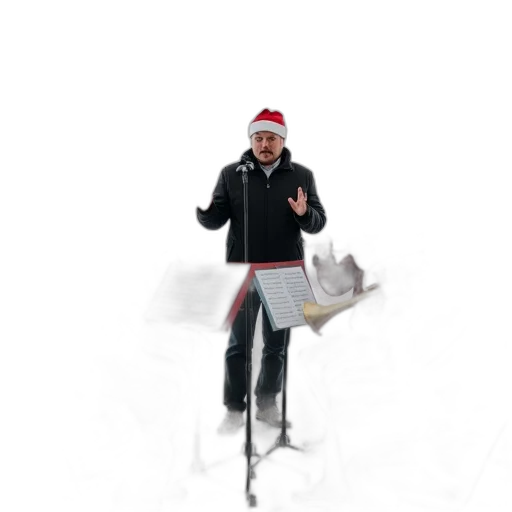 staff, hat, 3d render, concept art, photorealistic, pixel art, snow, group transparent PNG cut-out