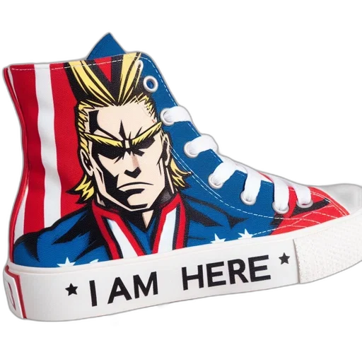 shoes, comic book art, cartoon, anime, close, photo, blue-red, high-tops transparent PNG cut-out