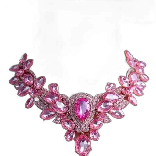 jewelry, crown, pink, swarovsky, crystal, choke transparent PNG cut-out