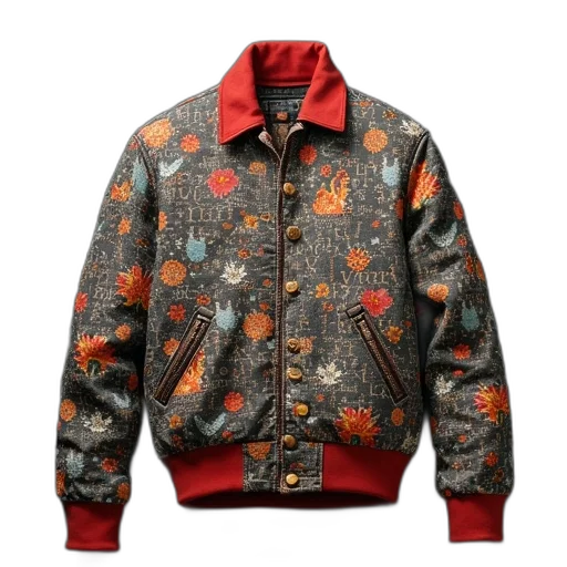 jacket, red, words, world, according, garp transparent PNG cut-out