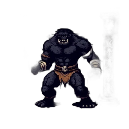 creature, animal, staff, concept art, pixel art, fantasy art, comic book art, dark transparent PNG cut-out