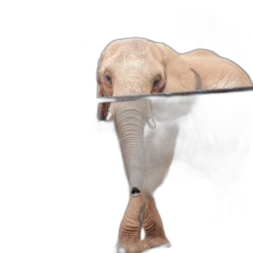 animal, creature, staff, furniture, concept art, 3d render, photorealistic, elephant transparent PNG cut-out